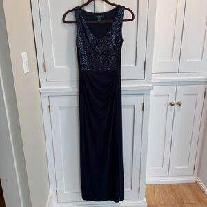 Ralph Lauren Navy Evening Gown Size 2